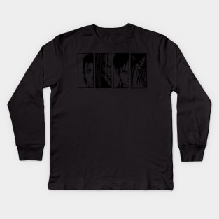 Attack on Titan Eren forms Kids Long Sleeve T-Shirt